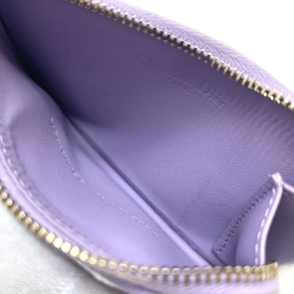 CHRISTIAN DIOR S0965ONMJ Lady Dior Cosmos Zip Card Case coin purse - Picture 7 of 14